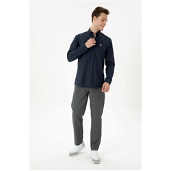 Erkek Lacivert Uzun Kollu Gömlek