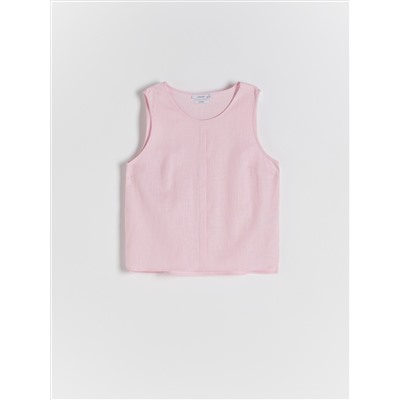 Bluse aus Leinenmischung