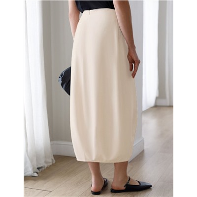 Юбка тюльпан с разрезом скроенная по косой из плотного лиоцелла