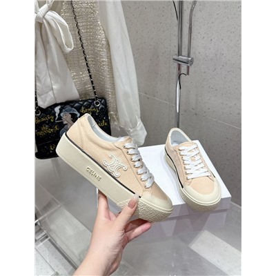 Женские повседневные кеды из парусины на высокой подошве (3 цвета) СЕЛИ*Н