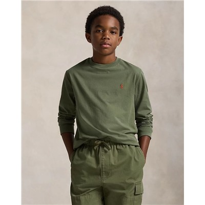 Cotton Jersey Long-Sleeve Tee  Boys 8-20