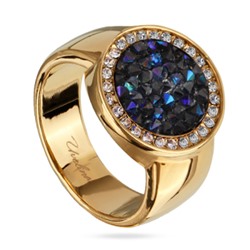 Кольцо Галактика (кристаллы SW синие; покрытие золото), Есть комплект