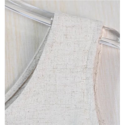 Женское платье из хлопка и льна