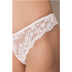 Tanga modal y encaje blanca