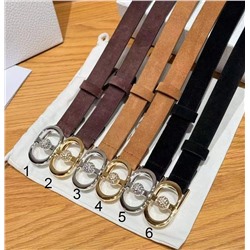 Женский ремень из натуральной замши с красивыми стразами на порядке   DIO*R  Montaign*e Juli*e