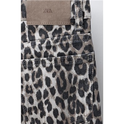 PANTALÓN DENIM WIDE LEG ANIMAL PRINT