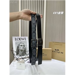 Двухсторонний мужской ремень с двумя пряжками КОУ*Ч