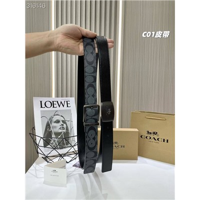 Двухсторонний мужской ремень с двумя пряжками КОУ*Ч