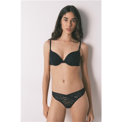Sujetador GORGEOUS push up encaje negro
