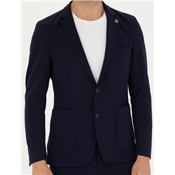 Lacivert Body Esnek Fit Blazer Ceket