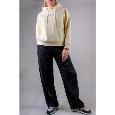 Унисекс-худи из премиальной ткани Black без начеса