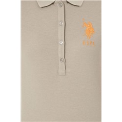 Kadın Haki Basic Polo Yaka Tişört