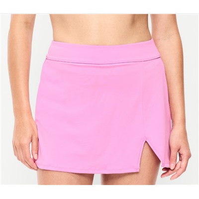 High-Waisted Matte Swim Skirt