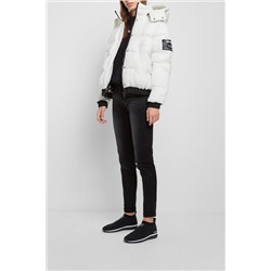 Chaqueta corta acolchada capucha