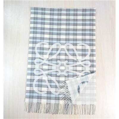 Зимний теплый мягкий клетчатый жаккардовый шарф