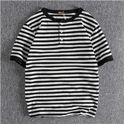 Мужская хлопковая футболка в полоску