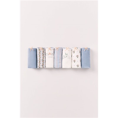 Pack 7 bragas brasileñas algodón mix estampado