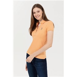 Kadın Turuncu Basic Polo Yaka Tişört