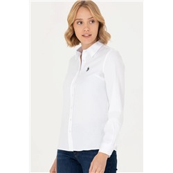 Kadın Beyaz Uzun Kollu Basic Gömlek