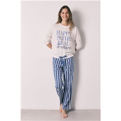 Pijama largo algodón Snoopy Happy