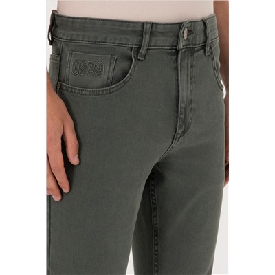 Erkek Yeşil Jean Pantolon