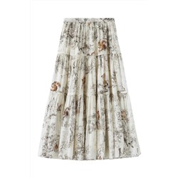 Falda midi Crudo y marrón