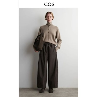 Женские нишевые хлопковые эластичные брюки с высокой талией КО*С