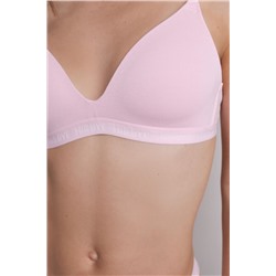 Sujetador triangular relleno fijo rosa