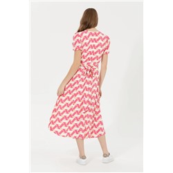 Kadın Pembe Dokuma Elbise