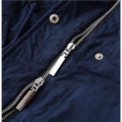 Женское свободное хлопковое пальто средней длины со съемным меховым воротником и капюшоном