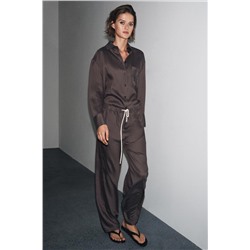 ZW COLLECTION STRIPED PYJAMA TROUSERS