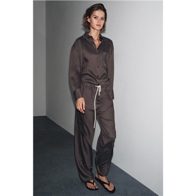 ZW COLLECTION STRIPED PYJAMA TROUSERS