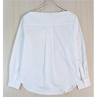 Узкая повседневная белая рубашка