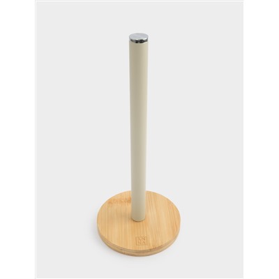 Держатель для бумажных полотенец, 34 см, металл/дерево, бежевый, Retro