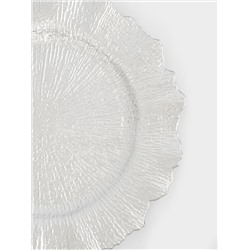 Тарелка подстановочная, 33 см, пластик, серебристая, Iceberg