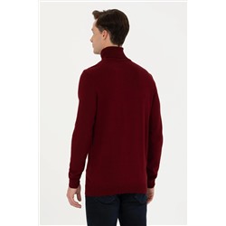 Erkek Bordo Basic Kazak