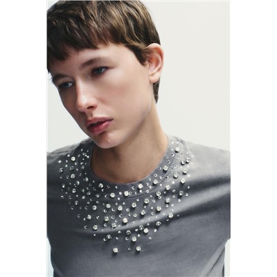 JEWEL FADED-EFFECT T-SHIRT