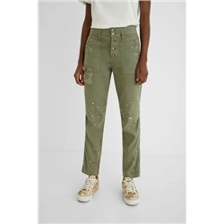 Pantalón comfort fit manchas pintura