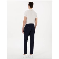 Lacivert Regular Fit Basic Kanvas Pantolon