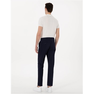 Lacivert Regular Fit Basic Kanvas Pantolon