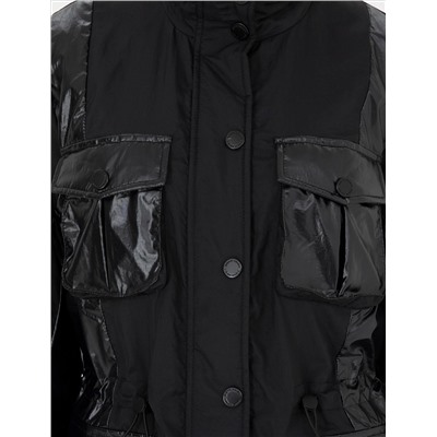 Siyah Slim Fit Mevsimlik Mont