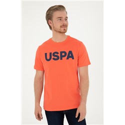 Erkek Regular Fit Bisiklet Yaka Nar Çiçeği Basic Tişört