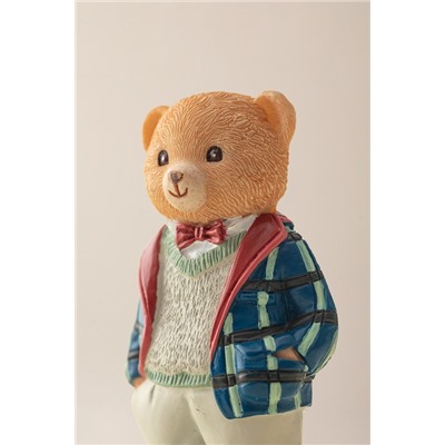 Boris Bear Magnet - Lacivert/Açık Bej - 4x8 cm