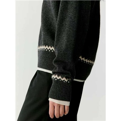 Женский пуловер с короткой молнией  Icicl*e