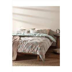 Madame Coco Versay King Size Baskılı Nevresim Takımı - Bej/turkuaz NT0000000157-8682116904865