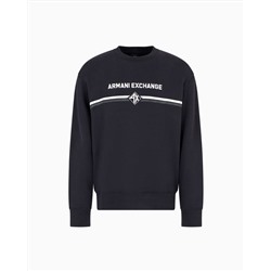 Crewneck sweatshirt with logo print on the chest