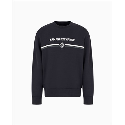 Crewneck sweatshirt with logo print on the chest