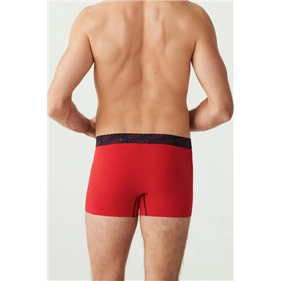 U.S. Polo Assn. USPA Baskılı, Pamuklu ve Likralı Erkek 3'lü Boxer Seti 80336
