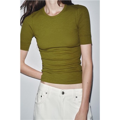 RIB SHORT SLEEVE T-SHIRT