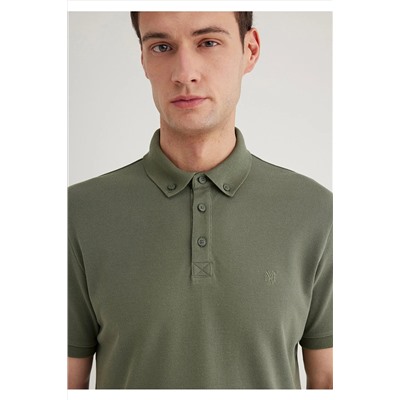 Mavi Haki Polo Tişört Slim Fit / Dar Kesim 063247-33198